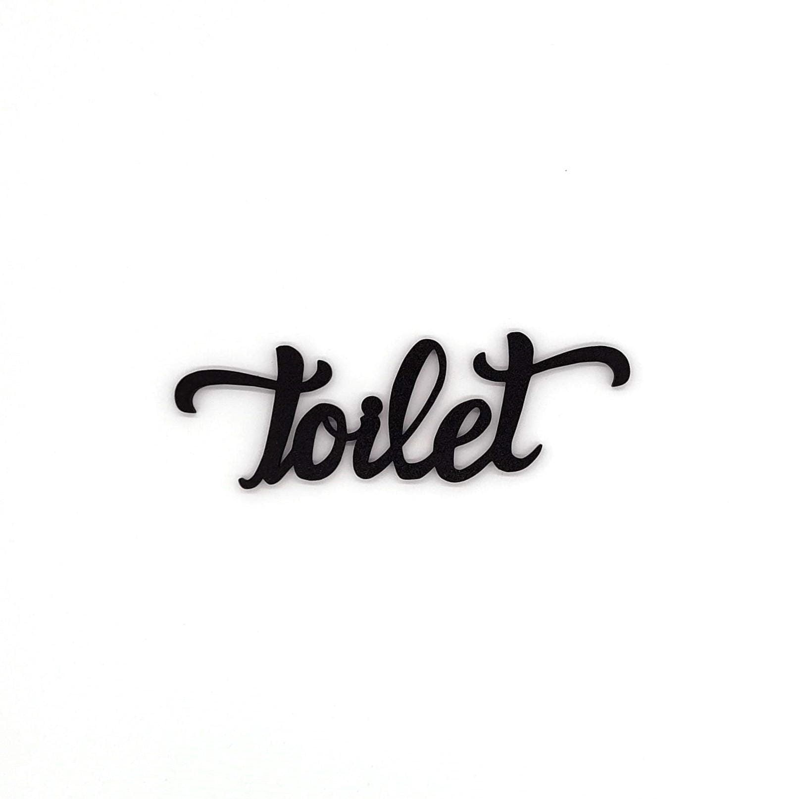 Toilet sign, door plastic sign, bathroom sign for your home, airbnb or your hotel